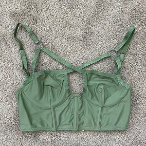 Urban outfitters green corset top